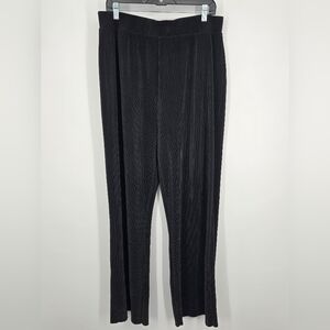 Dex Black Wide Leg Ribbed Pants 1X (6496)